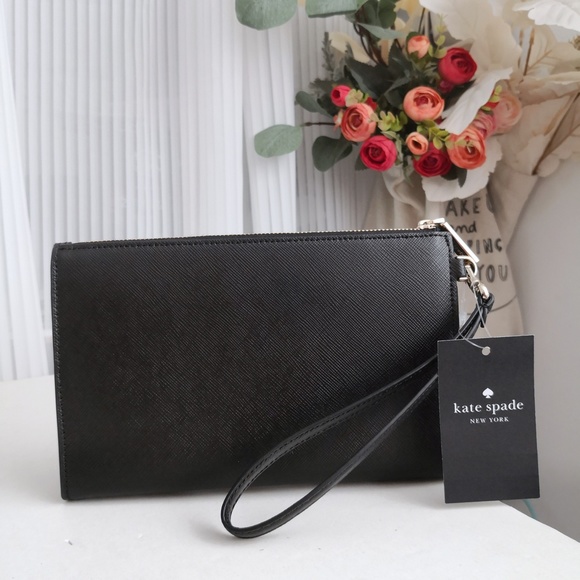 New Kate Spade Staci Medium Wristlet Black K6138 $149